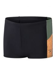 Speedo Kąpielówki "Eco Dive" w kolorze czarno-pomarańczowo-oliwkowym rozmiar: 116. Brązowe kąpielówki męskie Speedo, bez wzorów, z materiału. Za 56.66 zł.