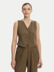 Vero Moda Kamizelka Caia 10333795 Zielony Regular Fit. Zielone kamizelki damskie Vero Moda, s, z bawełny. Za 89.99 zł.