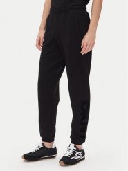 DKNY Sport Spodnie dresowe DP5P3585 Czarny Regular Fit. Czarne spodnie dresowe damskie DKNY Sport, m, bez wzorów, z dresówki. Za 179.99 zł.