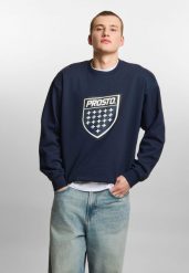 Bluza sportowa męska Prosto Shield Big bez kaptura. Niebieskie bluzy bez kaptura męskie Prosto., m, z bawełny. Za 254.99 zł.