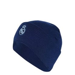 Czapka Real Madrid Training Wear. Niebieskie czapki męskie Adidas, bez wzorów, z materiału, sportowe. Za 129.00 zł.