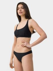 4F Góra od bikini z materiałów z recyklingu damska XS. Niebieskie bikini damskie 4f, bez wzorów. W wyprzedaży za 19.99 zł.