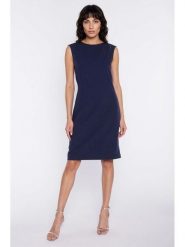 Nife Sukienka w kolorze granatowym rozmiar: 40. Niebieskie sukienki damskie Nife, bez wzorów, bez kołnierzyka, bez ramiączek, midi. Za 162.11 zł.