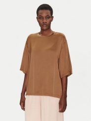 ViCOLO Bluzka TD0013 Brązowy Relaxed Fit. Brązowe bluzki damskie ViCOLO, s, bez wzorów, z wiskozy, bez ramiączek. Za 129.99 zł.