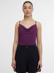 Orsay Top w kolorze fioletowym rozmiar: L. Różowe topy damskie ORSAY, l, bez wzorów, bez kołnierzyka. Za 38.95 zł.