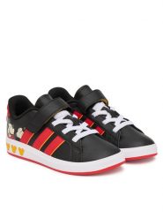 Adidas Sneakersy Adidas Disney Mickey Mouse Grand Court Shoes Kids KI9187 Czarny. Czarne buty sportowe chłopięce Adidas, ze skóry, bez zapięcia. Za 199.99 zł.