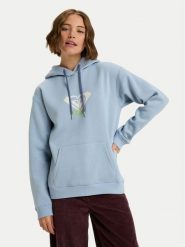 Roxy Bluza Surf Stoked Brushed Art ERJFT05020 Błękitny Regular Fit. Niebieskie bluzy bez kaptura damskie Roxy, l, z bawełny. Za 219.99 zł.