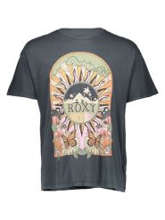 Roxy Koszulka "Cosmic Window" w kolorze antracytowym rozmiar: S. Czarne bluzki damskie Roxy, s, bez wzorów, z bawełny, bez kołnierzyka. Za 77.95 zł.