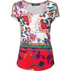 Desigual Koszulka damska TS Leon lub Blanco 19SWTKCV 1000 (rozmiar XS). Bluzki damskie Desigual, xs, bez wzorów, bez kołnierzyka, bez ramiączek. W wyprzedaży za 118.00 zł.