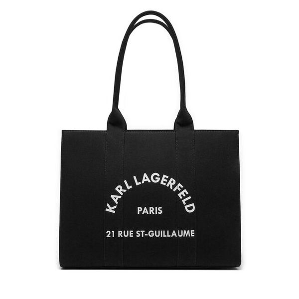 Torebka KARL LAGERFELD. Czarne torebki klasyczne damskie Karl Lagerfeld, bez wzorów, bez dodatków. Za 359.99 zł.