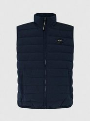 Pepe Jeans Kamizelka pikowana "Toby" w kolorze granatowym rozmiar: L. Niebieskie kamizelki męskie Pepe Jeans, l, z jeansu. Za 232.78 zł.
