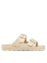 Roxy Klapki Kattie ARJL101228 Beżowy. Brązowe klapki damskie Roxy, bez wzorów, z syntetyku, bez obcasa. Za 139.99 zł.