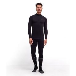 Koszulka z długim rękawem i zamkiem błyskawicznym Falke Maximum Warm. Czarne koszulki męskie z długim rękawem Falke, m. Za 465.00 zł.