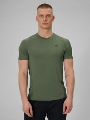 4F Koszulka sportowa w kolorze khaki rozmiar: M. Brązowe t-shirty sportowe męskie 4f, m, z materiału, bez ramiączek, outdoorowe. Za 57.99 zł.