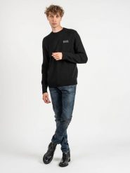 Les Hommes Sweter | LKK122-607U | Motorcycle Jumper | Mężczyzna | Czarny. Czarne swetry męskie Les Hommes, m, bez wzorów, z bawełny, bez kołnierzyka. W wyprzedaży za 809.00 zł.