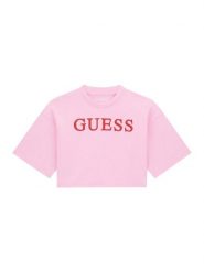 Guess T-Shirt J6RI11 KCNQ4 Różowy Oversize. Czerwone koszulki dziewczęce Guess, z aplikacjami, z bawełny, bez ramiączek. Za 119.99 zł.
