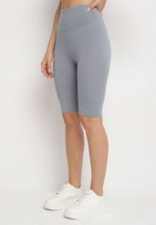 Jasnoniebieskie Casualowe Szorty Typu Kolarki Lidessa. Niebieskie szorty damskie Born2be, bez wzorów, eleganckie. Za 29.99 zł.