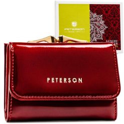 Portfel damski Peterson PTN 5157-SH czerwony. Czerwone portfele damskie Peterson, bez wzorów. Za 60.00 zł.