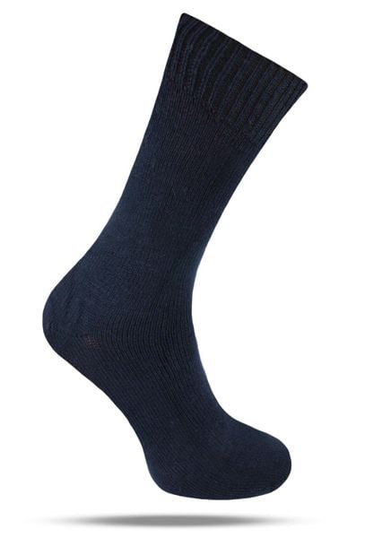 Ciepłe Wełniane Skarpetki Zimowe - Kolor Granatowy. Niebieskie skarpetki męskie His Story, bez wzorów, z elastanu. Za 39.99 zł.