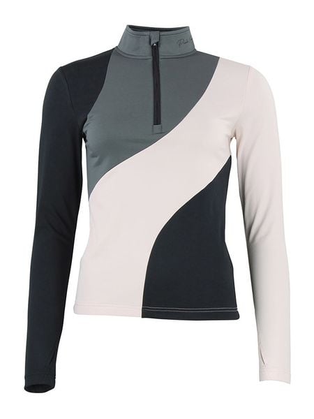 Peak Mountain Koszulka funkcyjna "Aramis" w kolorze jasnoróżowo-szaro-czarnym rozmiar: XL. Czarne bluzki sportowe damskie Peak Mountain, xl, bez wzorów, bez ramiączek. Za 126.45 zł.