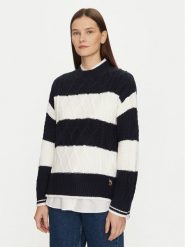 U.S. Polo Assn. Sweter WUP1175 Granatowy Relaxed Fit. Niebieskie swetry klasyczne damskie U.S. Polo Assn., l, z syntetyku, bez kołnierzyka. Za 249.99 zł.