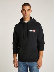 TOMMY JEANS Bluza w kolorze czarnym rozmiar: M. Czarne bluzy z kapturem męskie Tommy Jeans, m, z bawełny. Za 228.38 zł.