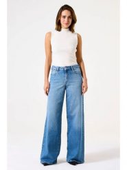 Garcia Dżinsy "Celia" - Wide fit - w kolorze niebieskim rozmiar: W26. Niebieskie jeansy damskie Garcia, z podwyższonym stanem. Za 217.99 zł.