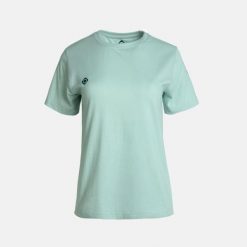 Koszulka LIENA W Klasyczny komfort i uniwersalny styl do noszenia na co dzień. Zielone t-shirty damskie IZAS, m, bez wzorów, bez kołnierzyka. Za 139.09 zł.