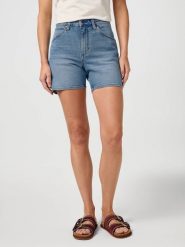 DAMSKIE SPODENKI WRANGLER COWBOY SHORT 5 INCH BROKEN IN 112362838. Szorty damskie Wrangler, bez wzorów, z jeansu. Za 169.99 zł.