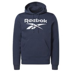 Bluza z kapturem Reebok Identity Fleece. Niebieskie bluzy sportowe męskie Reebok, m, z bawełny. Za 290.00 zł.