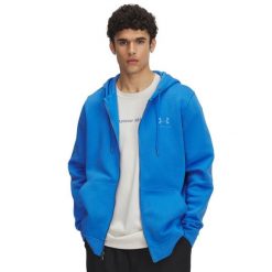 Bluza z kapturem i zamkiem błyskawicznym Under Armour Icon Fleece. Niebieskie bluzy sportowe męskie Under Armour. Za 277.65 zł.