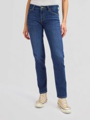 DAMSKIE SPODNIE LEE ELLY IVY WASH 112363792. Spodnie materiałowe damskie Lee, bez wzorów, z jeansu. Za 219.99 zł.