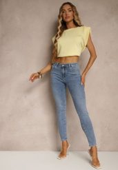Niebieskie Jeansy Skinny Regular Waist Tolilune. Niebieskie jeansy damskie Renee. Za 89.99 zł.
