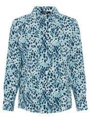 Olsen Bluzka w kolorze turkusowym rozmiar: 46. Niebieskie bluzki damskie Olsen, bez wzorów, bez kołnierzyka, bez ramiączek. Za 86.99 zł.