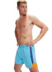 Szorty kąpielowe męskie Speedo HyperBoom Splice 16". Brązowe szorty sportowe męskie Speedo, m, z poliesteru, na fitness i siłownię. Za 79.99 zł.