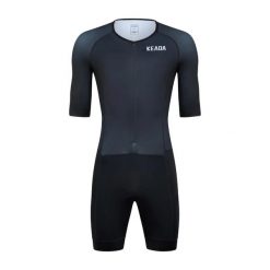 Damski kombinezon triathlonowy Essential z rękawami – czarny. Czarne kombinezony damskie KEADA SPORTS, xl, bez wzorów, z materiału, bez kołnierzyka, bez ramiączek. Za 549.00 zł.