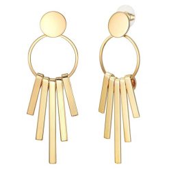 Lulu & Jane Kolczyki Stop metali Żółte złoto 1 ct Damski. Żółte kolczyki damskie Lulu & Jane, pozłacane. Za 139.99 zł.