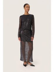 Soaked in Luxury Bluzka w kolorze czarnym rozmiar: L. Czarne bluzki damskie Soaked in Luxury, l, bez wzorów, bez kołnierzyka, bez ramiączek. Za 165.99 zł.