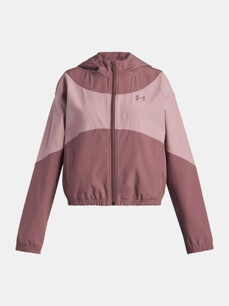 Kurtka Lány Under Armour UA Rival Woven HD-BRN. Brązowe kurtki damskie Under Armour, l, bez wzorów, z materiału, bez kaptura. Za 270.89 zł.