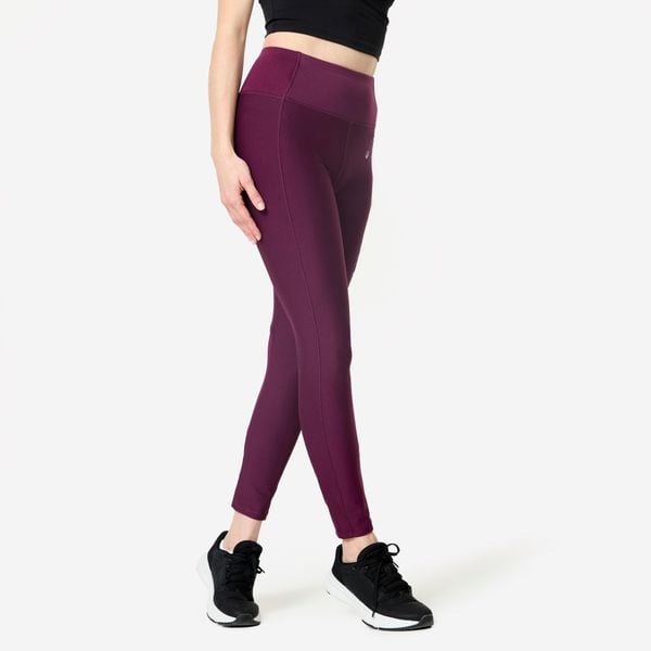 Legginsy fitness damskie Domyos. Fioletowe legginsy damskie DOMYOS, l, bez wzorów, z elastanu. Za 79.99 zł.