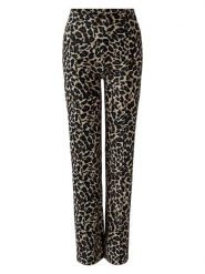 Miss Lagotte Spodnie w kolorze beżowo-czarnym rozmiar: 38. Brązowe spodnie materiałowe damskie Miss Lagotte, bez wzorów, z materiału, z podwyższonym stanem. Za 126.99 zł.