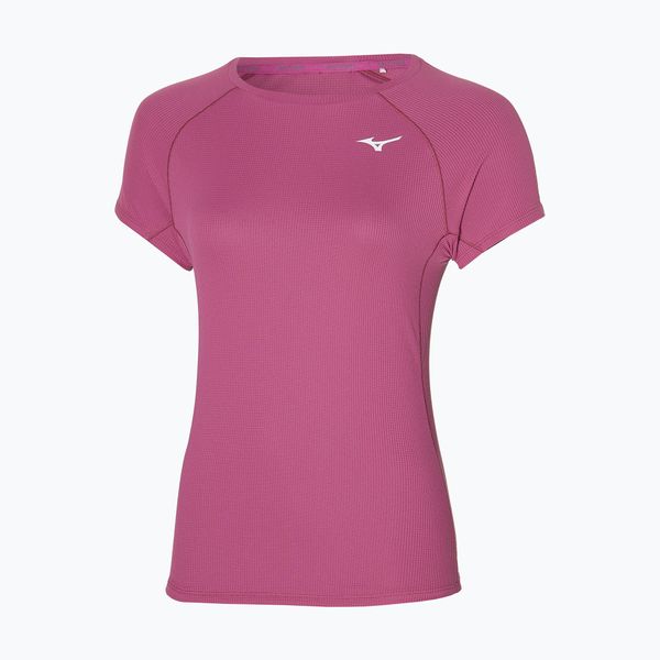 Koszulka do biegania damska Mizuno Dryaeroflow Tee. Czerwone bluzki sportowe damskie Mizuno, s, bez wzorów, z materiału, bez ramiączek. Za 58.99 zł.