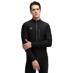 Kurtka rowerowa softshell męska J3 Seymour. Czarne kurtki softshell damskie SIROKO, m, bez wzorów, z elastanu, bez kaptura. Za 426.00 zł.