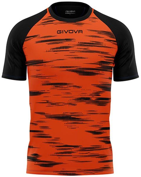 Koszulka sportowa Givova Pixel pomarańczowo-czarna, rozmiar 2XL. Brązowe bluzki sportowe damskie Givova, m, z dzianiny, bez kołnierzyka, bez ramiączek. Za 68.30 zł.