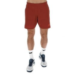Spodenki tenisowe męskie Lotto Tech IV-D1 short 7. Czerwone szorty męskie Lotto, bez wzorów, sportowe. Za 259.00 zł.
