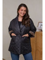 Curvy Lady Kurtka pikowana w kolorze czarnym rozmiar: 40/42. Czarne kurtki damskie Curvy Lady, bez wzorów, bez kaptura. Za 266.01 zł.