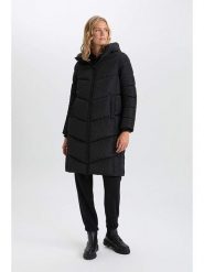 DeFacto Płaszcz zimowy w kolorze czarnym rozmiar: XL. Czarne płaszcze damskie DeFacto, na zimę, xl, bez wzorów, z puchu. Za 239.99 zł.