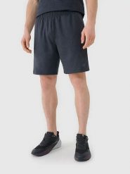 4F Szorty sportowe w kolorze granatowym rozmiar: L. Niebieskie szorty męskie 4f, l, z materiału. Za 49.99 zł.