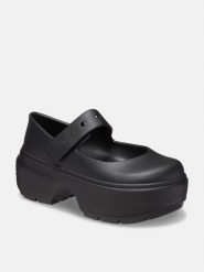 Crocs Baleriny "Stomp Jane" w kolorze czarnym rozmiar: 41/42. Czarne baleriny damskie Crocs, bez wzorów, bez obcasa, na platformie. Za 158.10 zł.