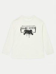 NAME IT Bluzka 13231403 Écru Box Fit. T-shirty chłopięce Name it, bez wzorów, z bawełny, bez ramiączek. Za 39.99 zł.